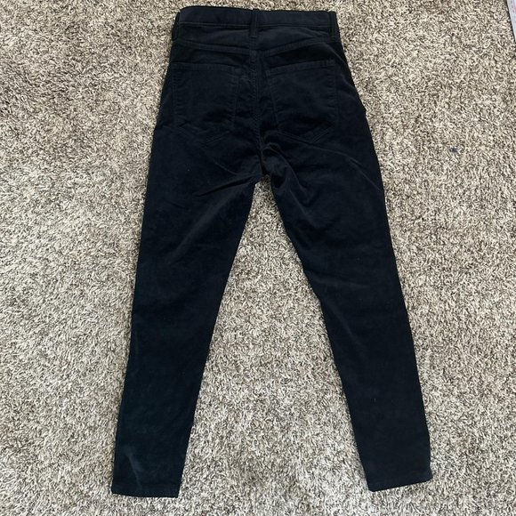 Banana Republic Petite High-Rise Skinny Velvet Pant in Black Size W24P - Picture 4 of 4